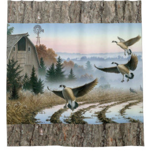 Geese In The Farm Field