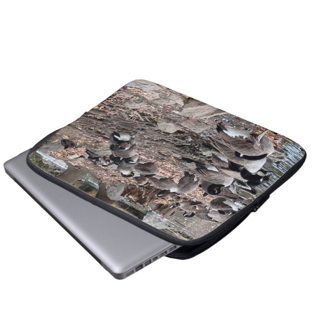 Geese in the Park Laptop Sleeve (Front Bottom)