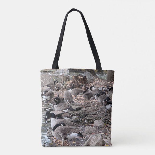 Geese in the Park Tote Bag (Back)