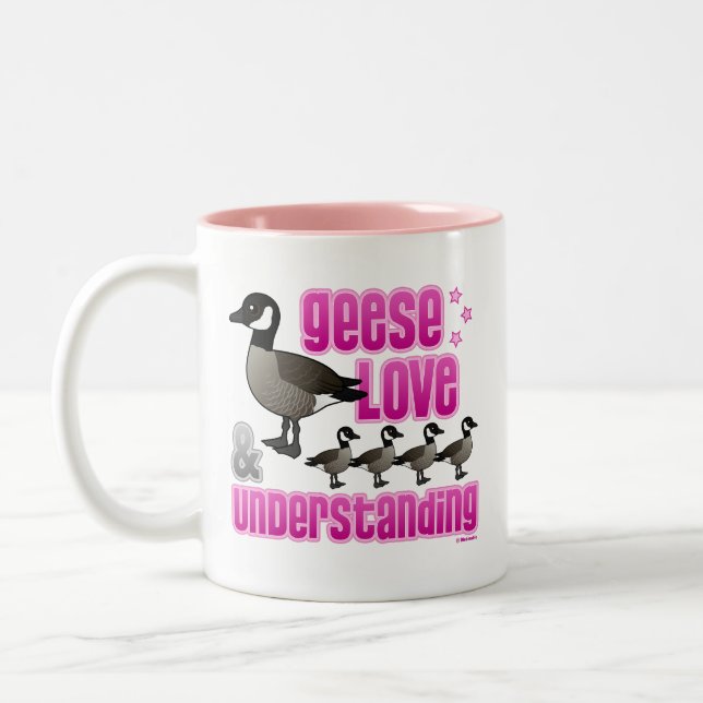 Geese, Love & Understanding Two-Tone Coffee Mug (Left)