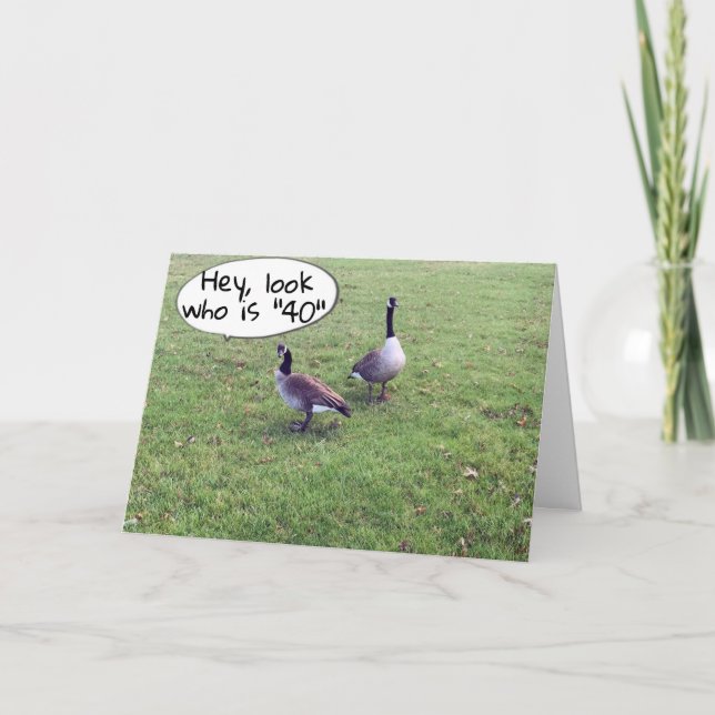GEESE MAKE FUN OF YOU ON **40th BIRTHDAY** Card (Front)