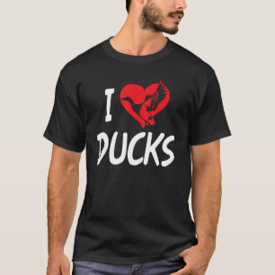 Geese Mallard Quack Love Heart Ducky Duckling Duck T-Shirt