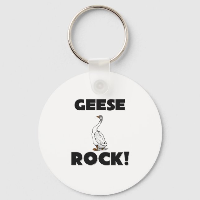 Geese Rock Keychain (Front)