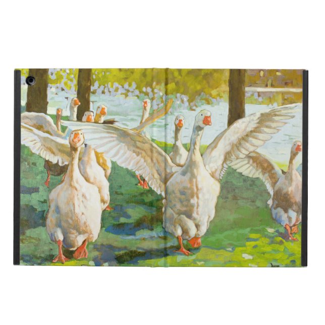 Geese Running Through The Green Park Case For iPad Air (Outside)