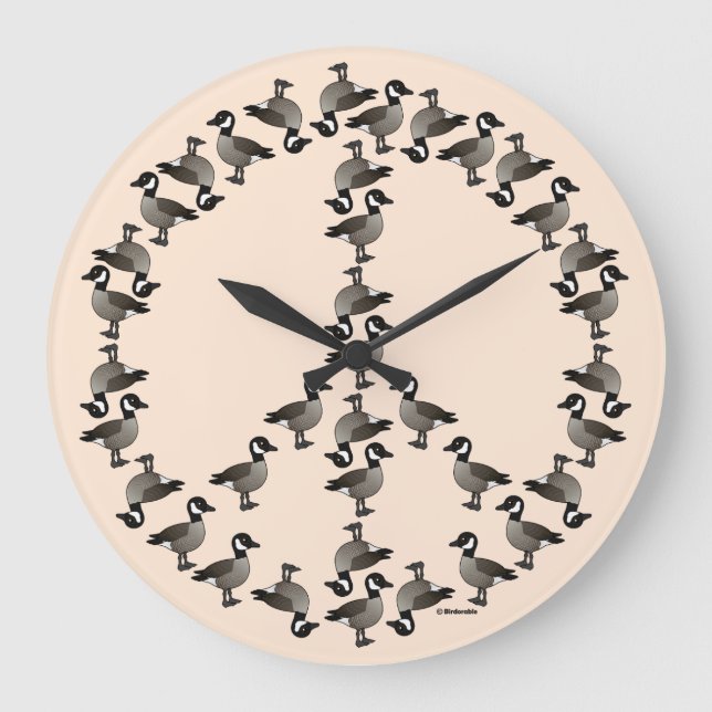 Geese Symbol Large Clock (Front)