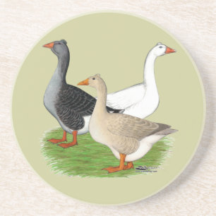 Geese: Tufted Trio Coaster