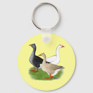 Geese:  Tufted Trio Keychain