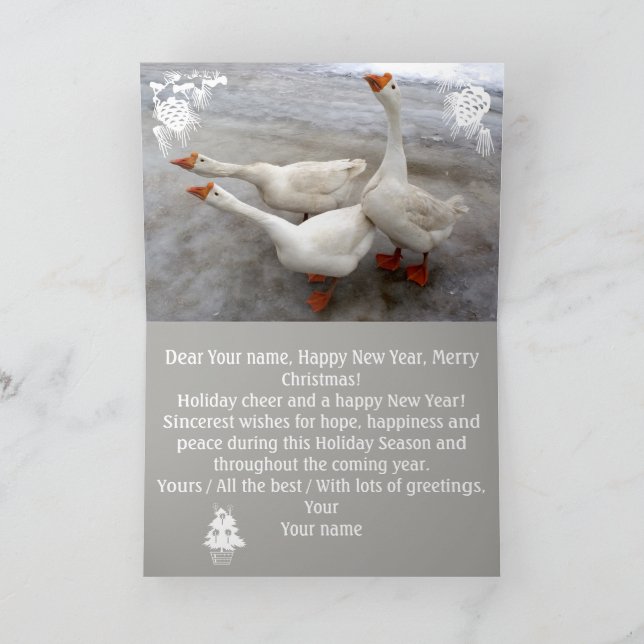 Geese white card (Inside)