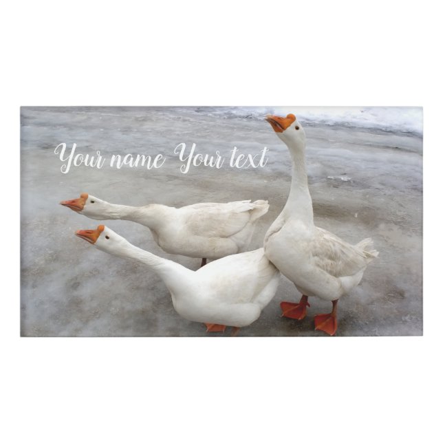 Geese white name tag (Front)