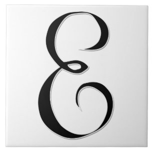 Geessele Letter E in Black Monogram Tile