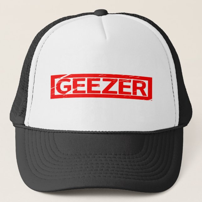 Geezer Stamp Trucker Hat (Front)