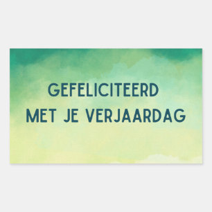 Gefeliciteerd met je verjaardag, Dutch birthday  Sticker