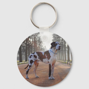 Gefleckte Dogge Keychain