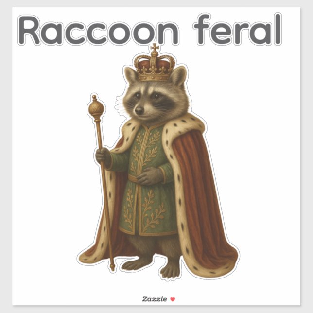  Geft Stickers Raccoon feral  (Sheet)