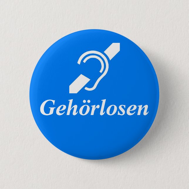 Gehörlosen - German - Deaf 2 Inch Round Button (Front)