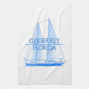 Geiger Key Coastal Nautical Sailing Sailor Kitchen Towel