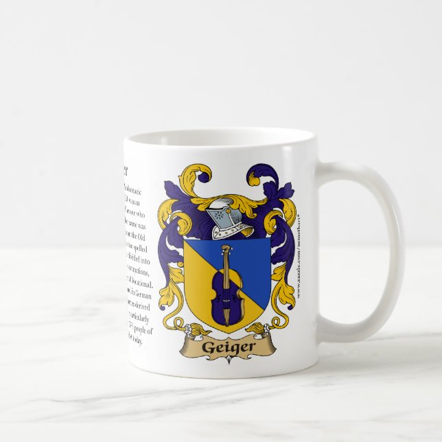 Geiger, the Origin, the Meaning and the Crest Mug (Right)
