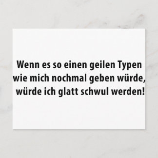geiler typ icon postcard