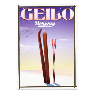 Geilo , Norway ski travel poster