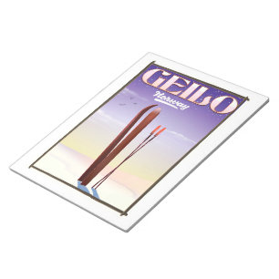 Geilo , Norway ski travel poster Notepad