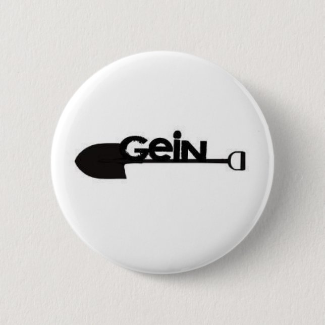 gein shovel logo 2 inch round button (Front)