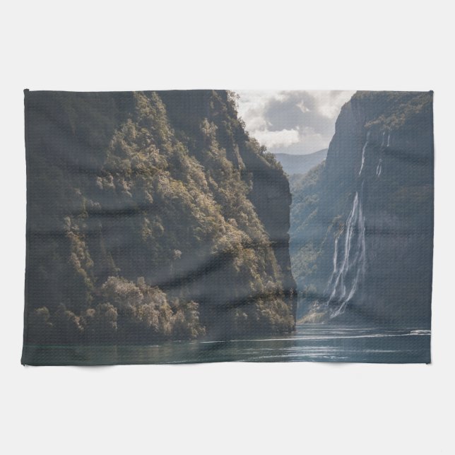 Geiranger Fjord Norway Kitchen Towel (Horizontal)