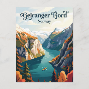 Geiranger Fjord Norway Postcard