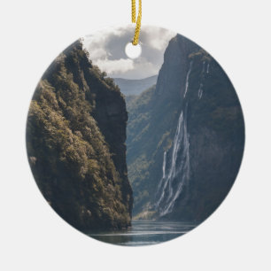 Geirangerfjord Norway Ceramic Ornament