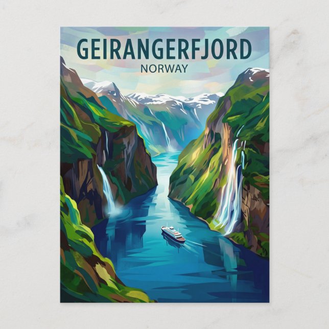 Geirangerfjord Norway Postcard (Front)