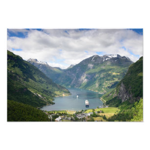 Geirangerfjord vue en Norvège photo imprimer