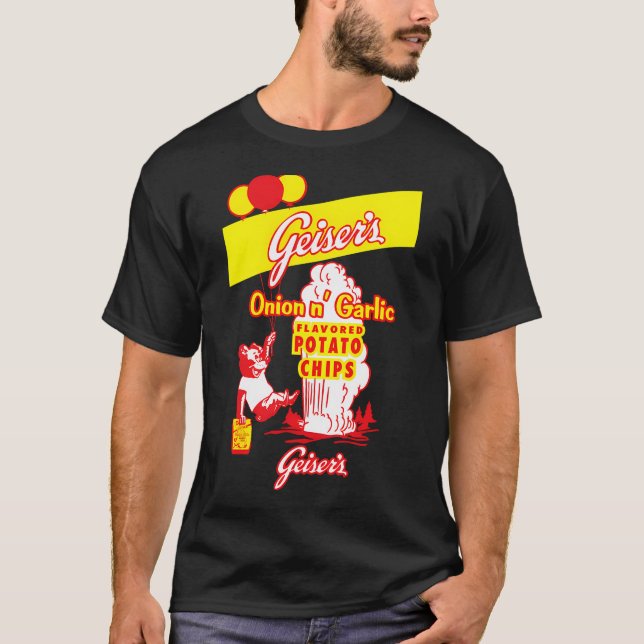 geiser's onion n' garlic potato chips T-Shirt (Front)