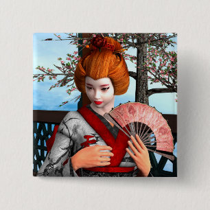 Geisha 2 Inch Square Button