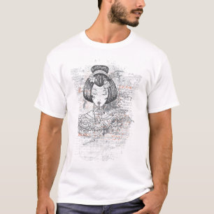 Geisha Abstract Artistics Graphic Print On Demand T-Shirt