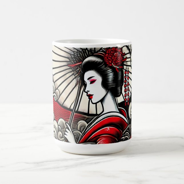 Geisha Art Ceramic Mug (Center)