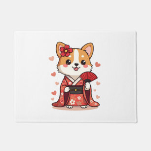 Geisha Corgi Dog Lover Welsh Doormat