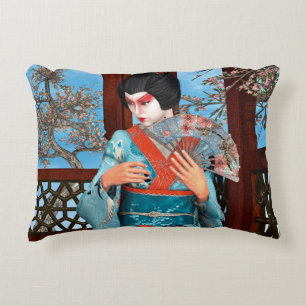 Geisha Decorative Pillow