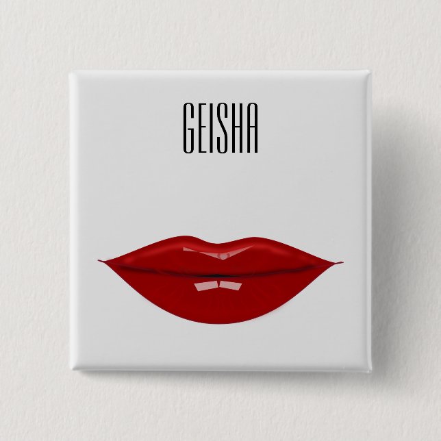 geisha fashion accessories 2 inch square button (Front)