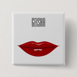 geisha fashion accessories 2 inch square button
