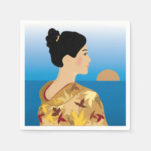 Geisha Girl Paper Napkins