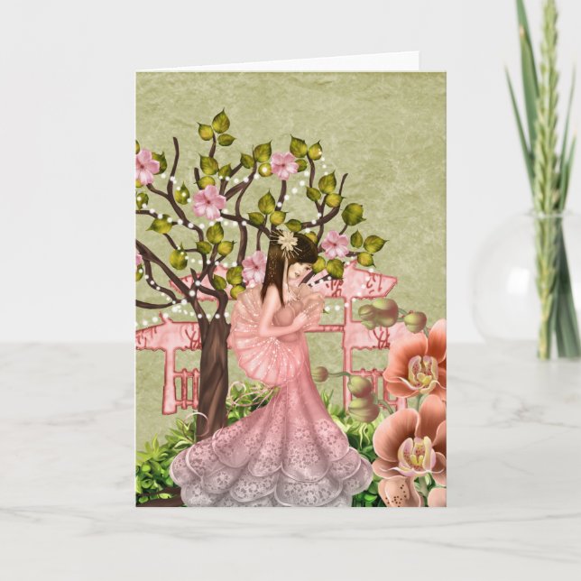 Geisha Girl Toutes les occasions Carte de voeux (Devant)