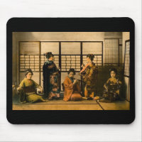 Geisha Girls Magic Lantern Slide