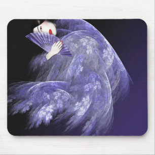 Geisha in Dark Blue Mousepad