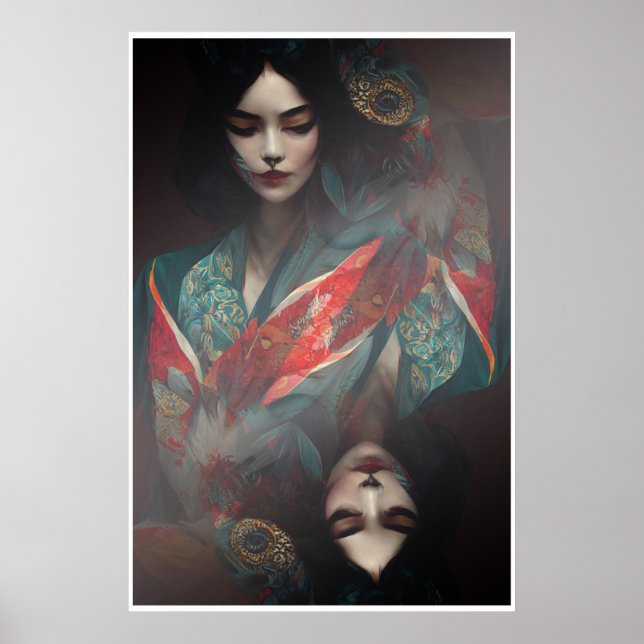 Geisha in Kimono II  Poster (Front)