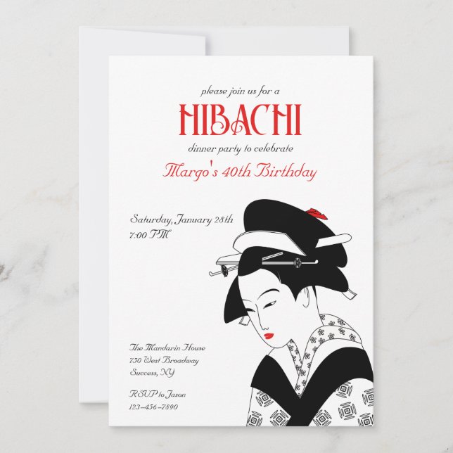 Geisha Invitation (Front)
