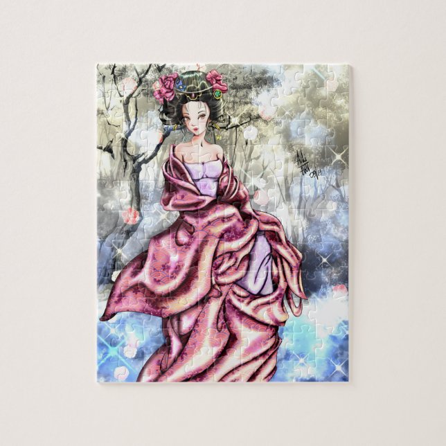 Geisha japan style jigsaw puzzle (Vertical)