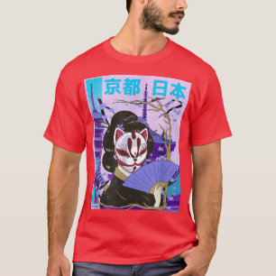 Geisha Japanese Kawaii Sakura Cherry Blossom Samur T-Shirt