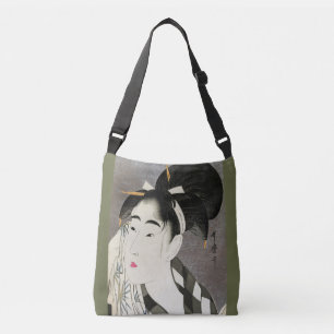 Geisha Japanese Vintage Oriental Asian Kimono Crossbody Bag