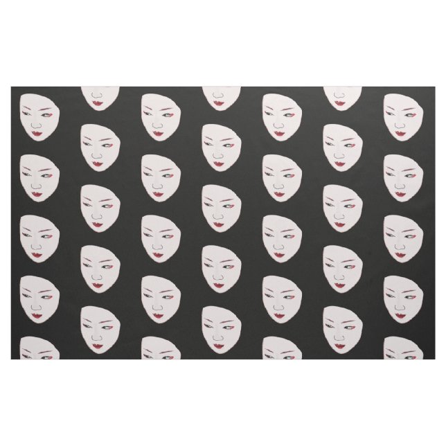Geisha mask fabric (Fat Quarter)