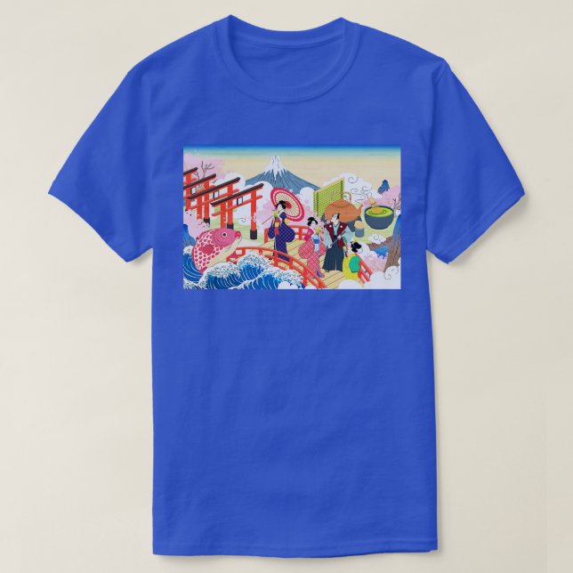 Geisha on Bridge T-Shirt (Design Front)