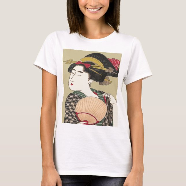 geisha postcard print T-Shirt (Front)